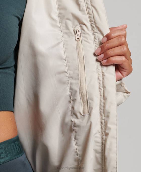 Superdry jachetă căptușită cu paragate tren îmbrăcăminte bej femei JX0Z6328
