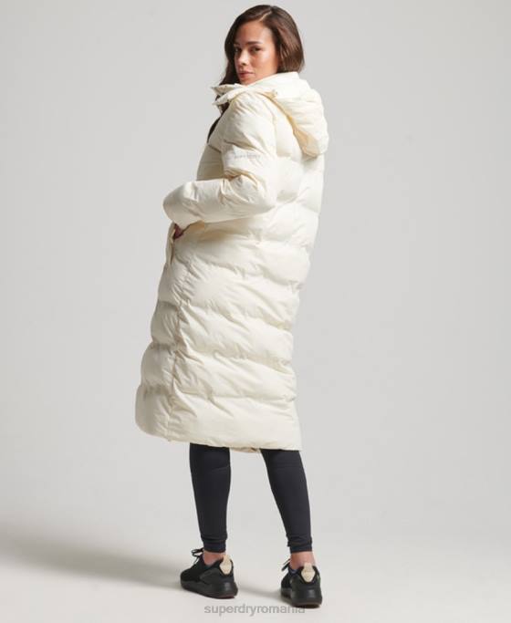 Superdry jachetă căptușită cu paragate tren îmbrăcăminte cremă femei JX0Z5520