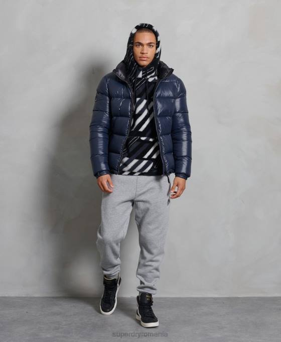 Superdry jachetă căptușită cu puf alpin de lux îmbrăcăminte marina bărbați JX0Z4746