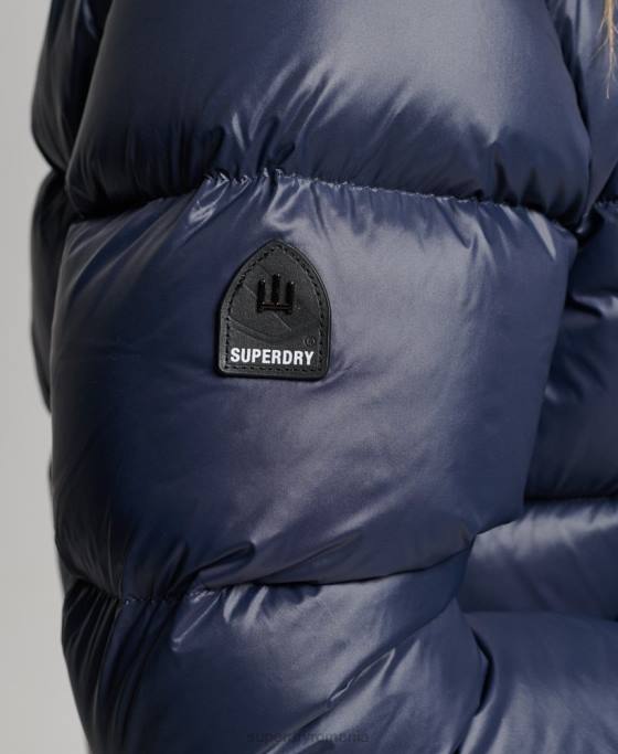 Superdry jachetă căptușită cu puf alpin de lux îmbrăcăminte marina femei JX0Z5687