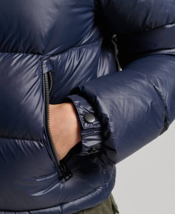 Superdry jachetă căptușită cu puf alpin de lux îmbrăcăminte marina femei JX0Z5687