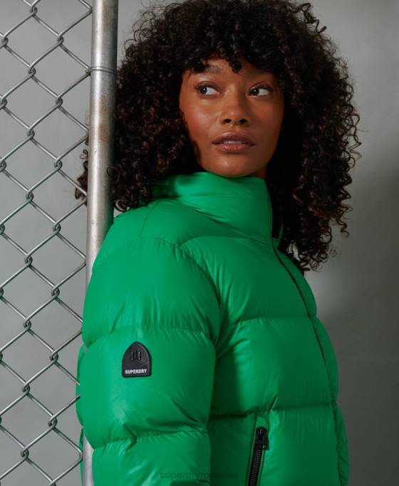 Superdry jachetă căptușită cu puf alpin de lux îmbrăcăminte verde femei JX0Z5674