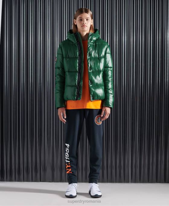 Superdry jachetă căptușită cu strălucire mare îmbrăcăminte verde bărbați JX0Z1169