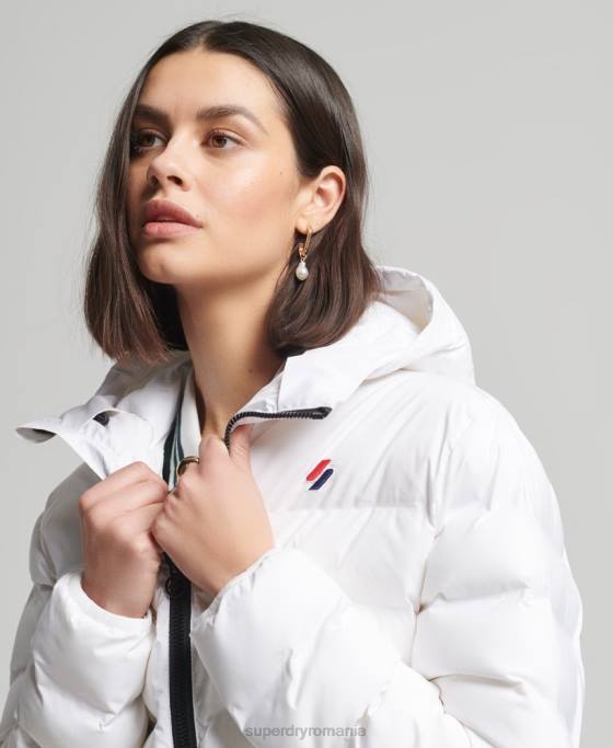 Superdry jachetă căptușită pentru toate anotimpurile îmbrăcăminte alb femei JX0Z5603