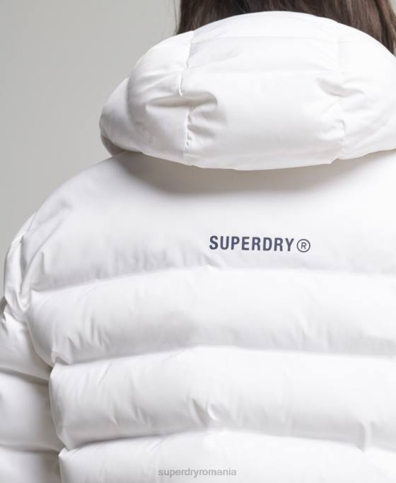 Superdry jachetă căptușită pentru toate anotimpurile îmbrăcăminte alb femei JX0Z5603