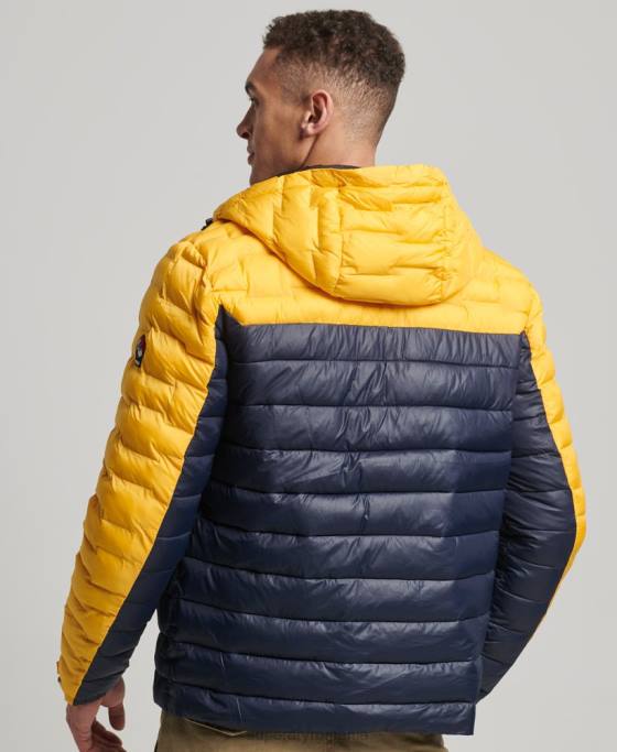Superdry jachetă căptușită radar quilt mix îmbrăcăminte aur bărbați JX0Z4539