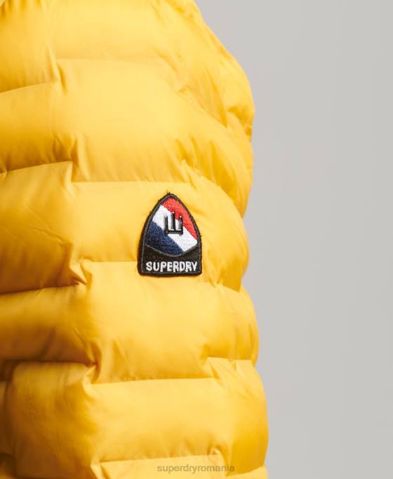 Superdry jachetă căptușită radar quilt mix îmbrăcăminte aur bărbați JX0Z4539