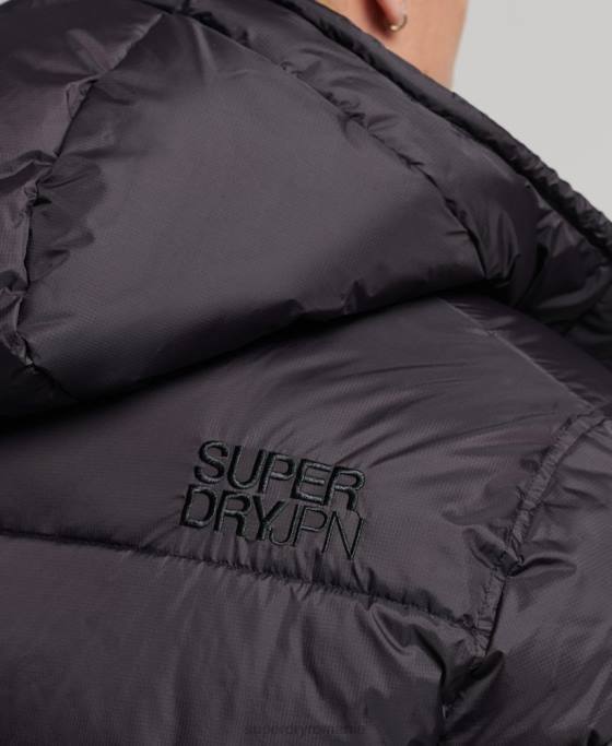 Superdry jachetă căptușită superlungă îmbrăcăminte negru bărbați JX0Z970