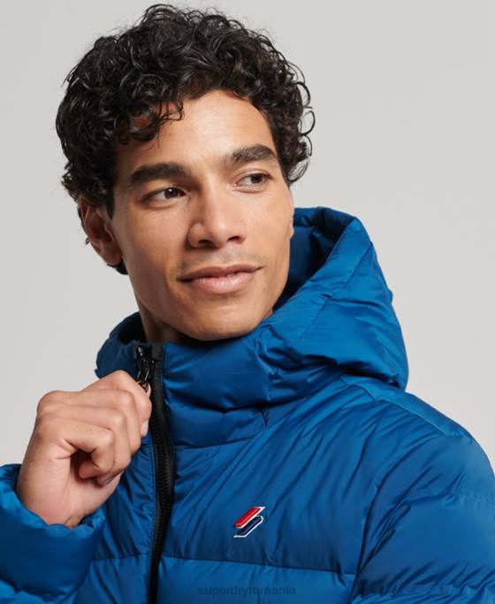 Superdry jachetă căptușită termoetanșată îmbrăcăminte albastru bărbați JX0Z1074