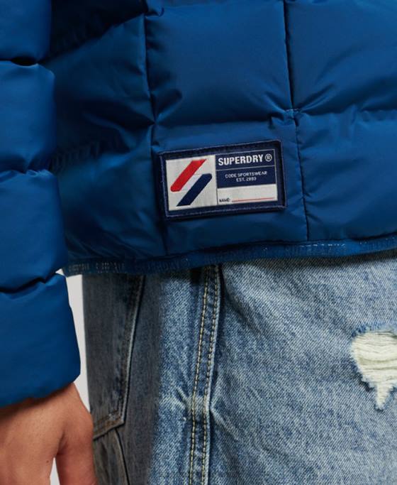 Superdry jachetă căptușită termoetanșată îmbrăcăminte albastru bărbați JX0Z1074