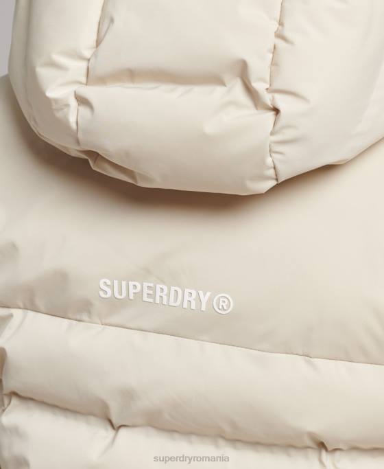Superdry jachetă căptușită termoetanșată îmbrăcăminte bej femei JX0Z3679