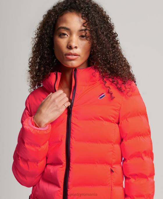 Superdry jachetă căptușită termoetanșată îmbrăcăminte coral femei JX0Z3711