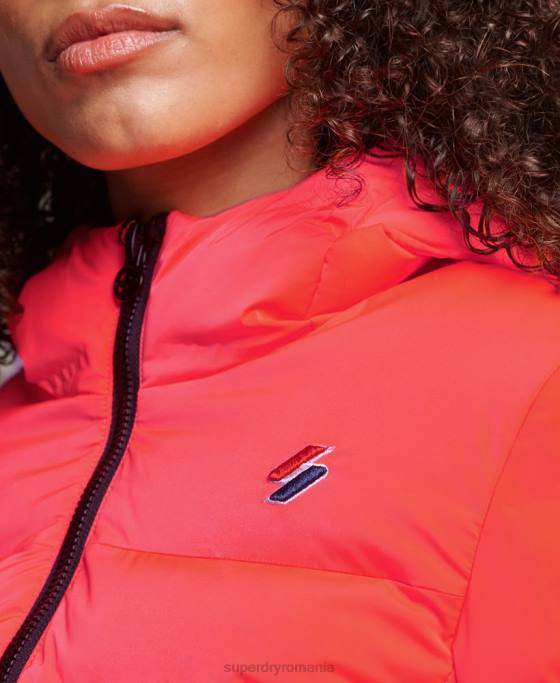 Superdry jachetă căptușită termoetanșată îmbrăcăminte coral femei JX0Z3711