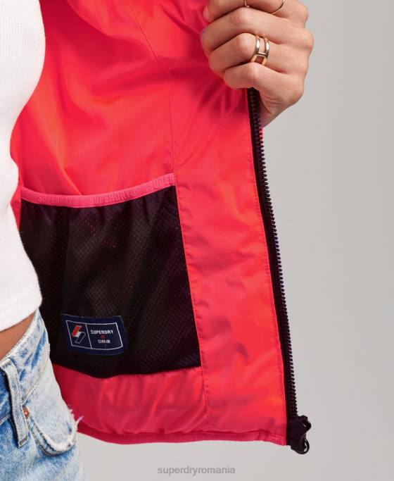 Superdry jachetă căptușită termoetanșată îmbrăcăminte coral femei JX0Z3711