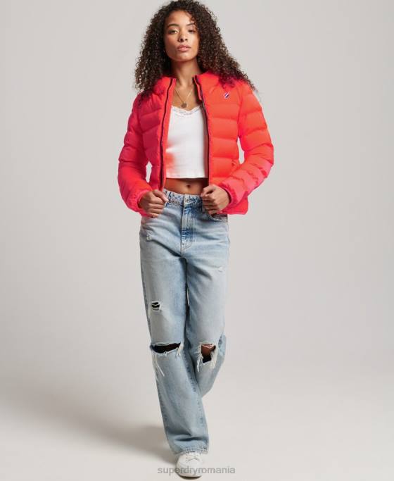 Superdry jachetă căptușită termoetanșată îmbrăcăminte coral femei JX0Z3711