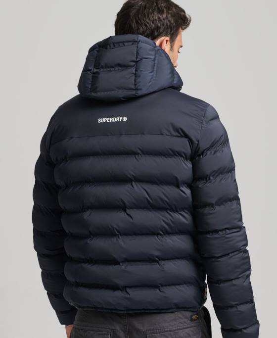 Superdry jachetă căptușită termoetanșată îmbrăcăminte marina bărbați JX0Z968