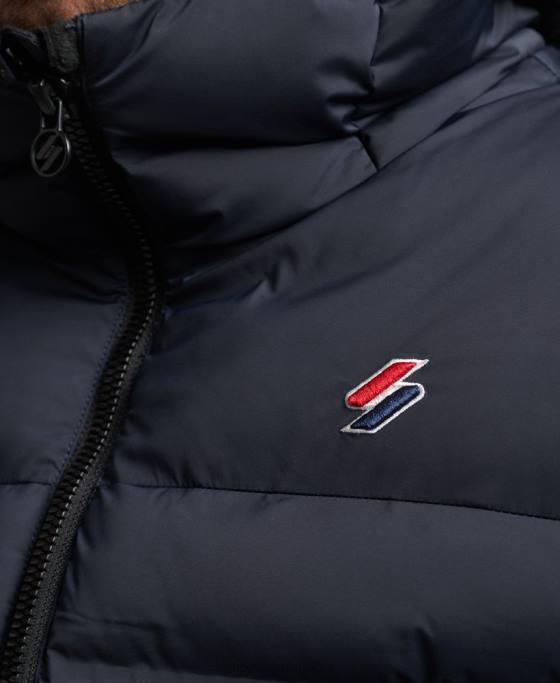 Superdry jachetă căptușită termoetanșată îmbrăcăminte marina bărbați JX0Z968