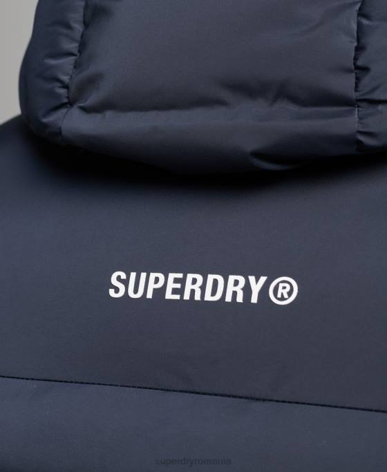 Superdry jachetă căptușită termoetanșată îmbrăcăminte marina bărbați JX0Z968