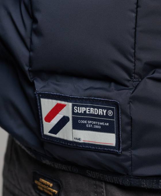 Superdry jachetă căptușită termoetanșată îmbrăcăminte marina bărbați JX0Z968