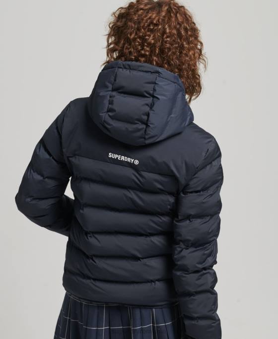 Superdry jachetă căptușită termoetanșată îmbrăcăminte marina femei JX0Z3600