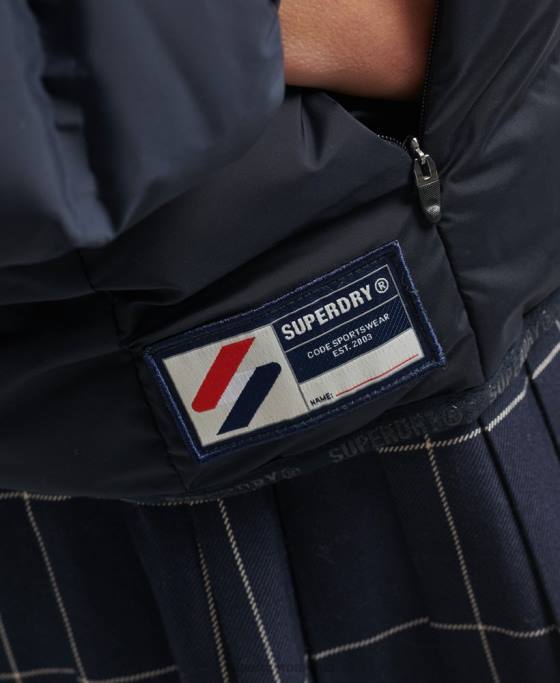 Superdry jachetă căptușită termoetanșată îmbrăcăminte marina femei JX0Z3600