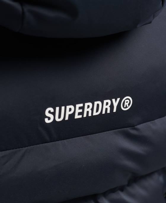 Superdry jachetă căptușită termoetanșată îmbrăcăminte marina femei JX0Z3600