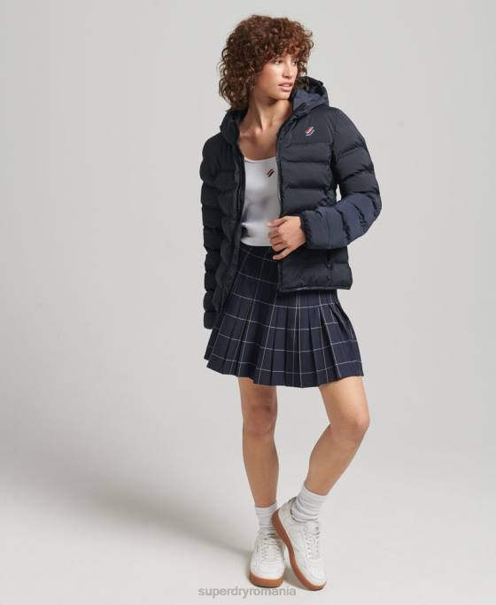 Superdry jachetă căptușită termoetanșată îmbrăcăminte marina femei JX0Z3600