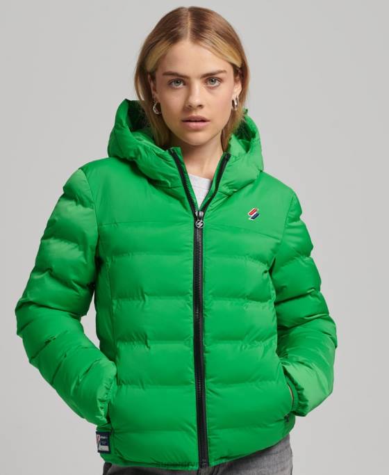 Superdry jachetă căptușită termoetanșată îmbrăcăminte verde femei JX0Z5626
