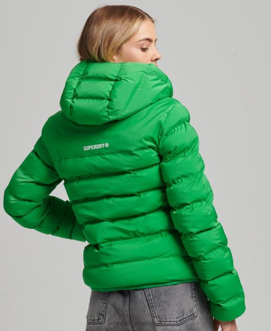 Superdry jachetă căptușită termoetanșată îmbrăcăminte verde femei JX0Z5626