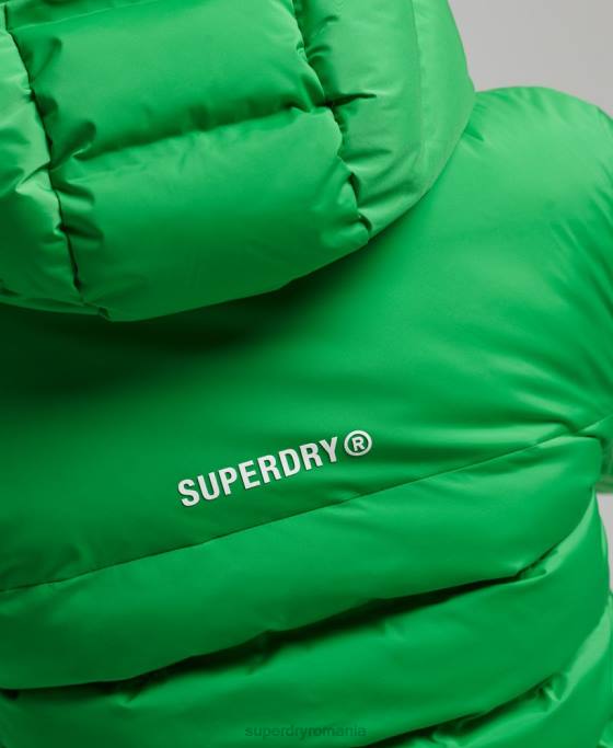 Superdry jachetă căptușită termoetanșată îmbrăcăminte verde femei JX0Z5626