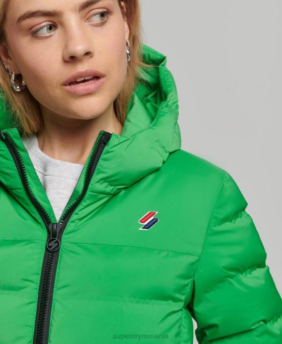 Superdry jachetă căptușită termoetanșată îmbrăcăminte verde femei JX0Z5626