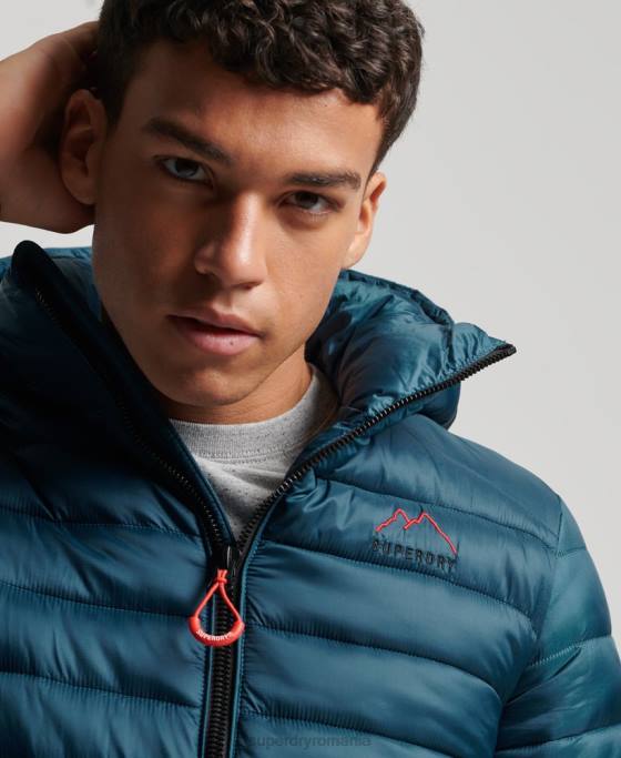 Superdry jachetă căptușită ușoară îmbrăcăminte albastru bărbați JX0Z911