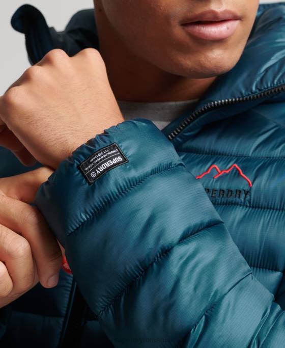 Superdry jachetă căptușită ușoară îmbrăcăminte albastru bărbați JX0Z911