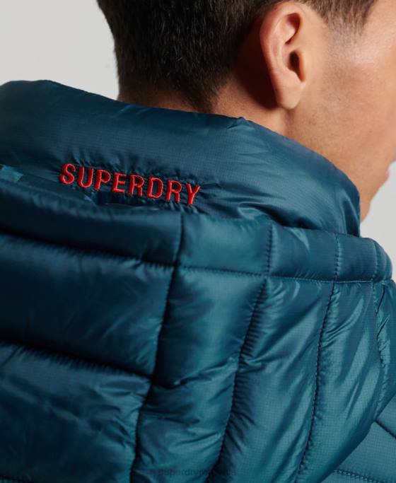 Superdry jachetă căptușită ușoară îmbrăcăminte albastru bărbați JX0Z911