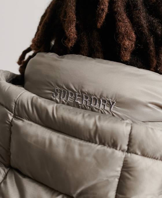 Superdry jachetă căptușită ușoară îmbrăcăminte gri inchis bărbați JX0Z949