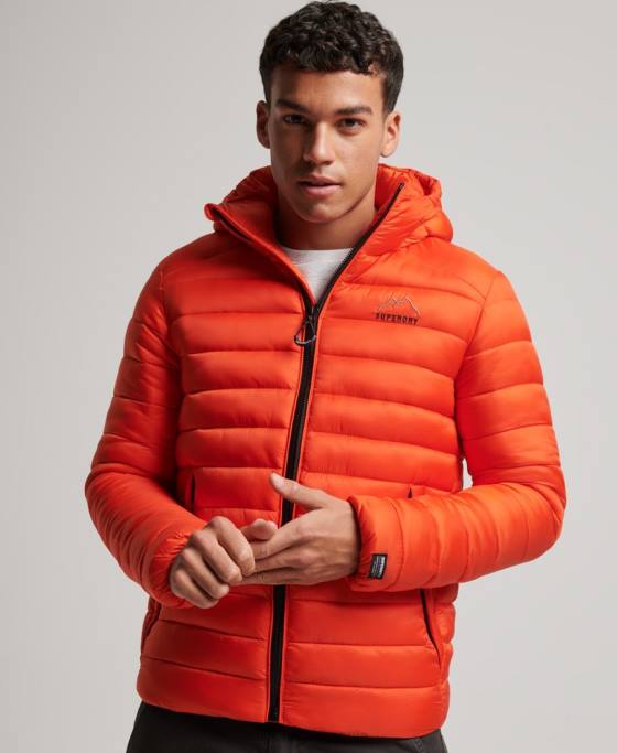 Superdry jachetă căptușită ușoară îmbrăcăminte portocale bărbați JX0Z923