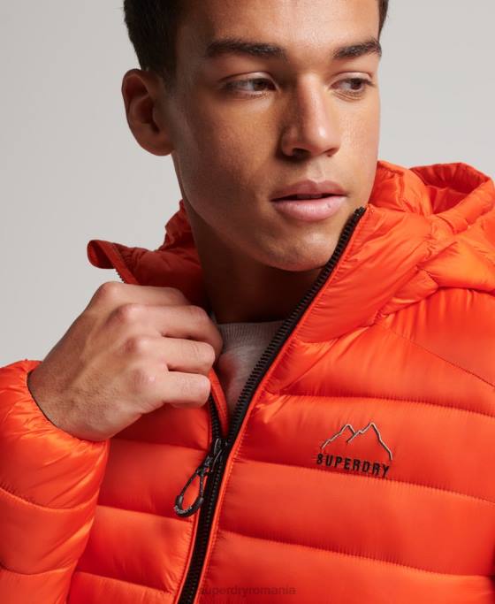 Superdry jachetă căptușită ușoară îmbrăcăminte portocale bărbați JX0Z923