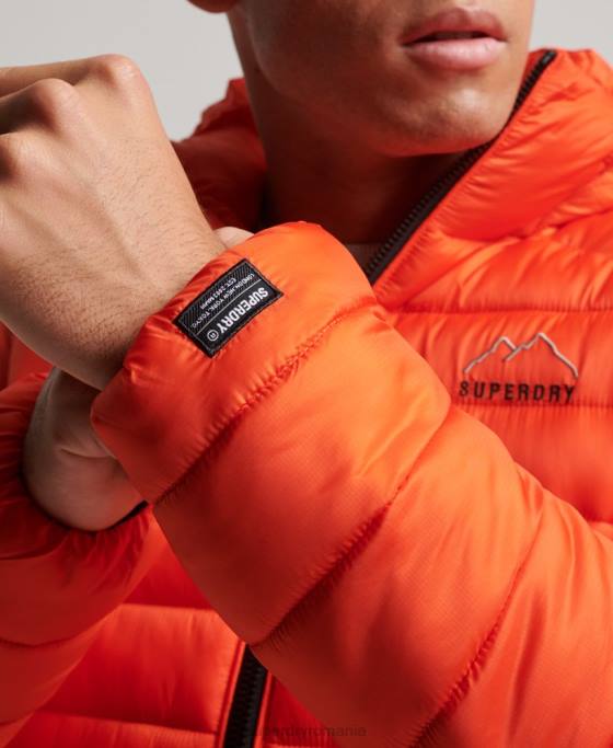 Superdry jachetă căptușită ușoară îmbrăcăminte portocale bărbați JX0Z923