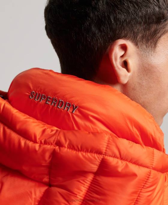 Superdry jachetă căptușită ușoară îmbrăcăminte portocale bărbați JX0Z923