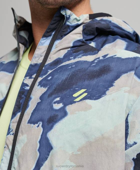 Superdry jachetă de alergare îmbrăcăminte albastru bărbați JX0Z4718