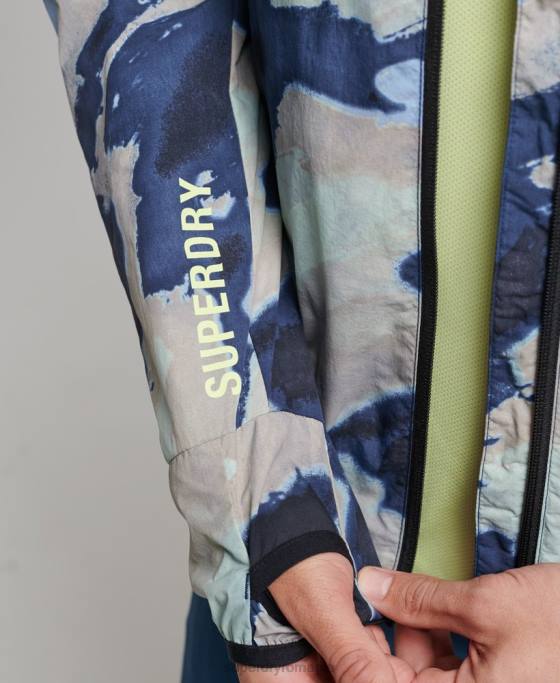 Superdry jachetă de alergare îmbrăcăminte albastru bărbați JX0Z4718