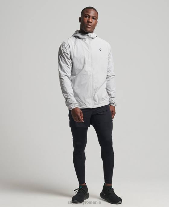 Superdry jachetă de alergare îmbrăcăminte gri deschis bărbați JX0Z5389
