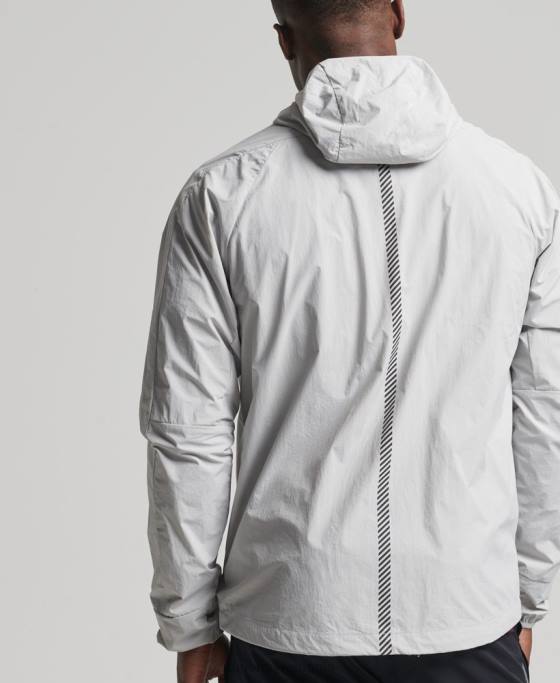 Superdry jachetă de alergare îmbrăcăminte gri deschis bărbați JX0Z5389