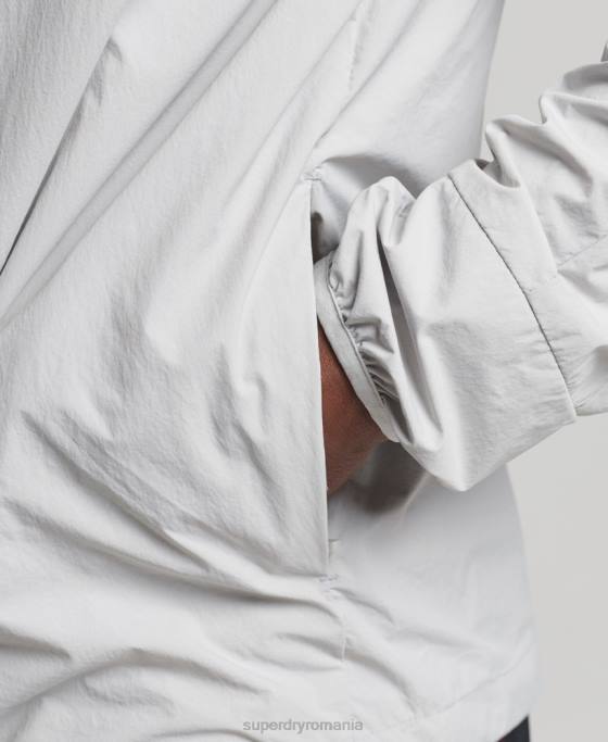 Superdry jachetă de alergare îmbrăcăminte gri deschis bărbați JX0Z5389