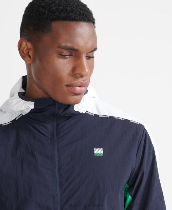 Superdry jachetă de alergare îmbrăcăminte marina bărbați JX0Z5400