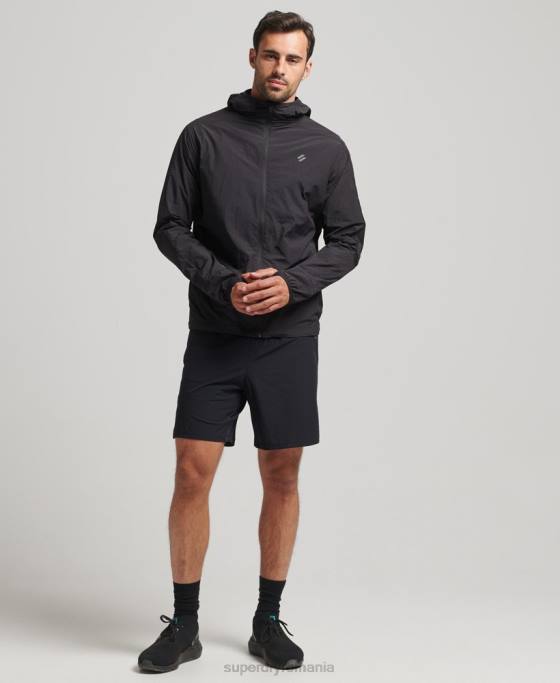 Superdry jachetă de alergare îmbrăcăminte negru bărbați JX0Z4544