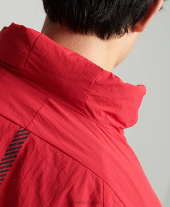 Superdry jachetă de alergare îmbrăcăminte roșu bărbați JX0Z4630