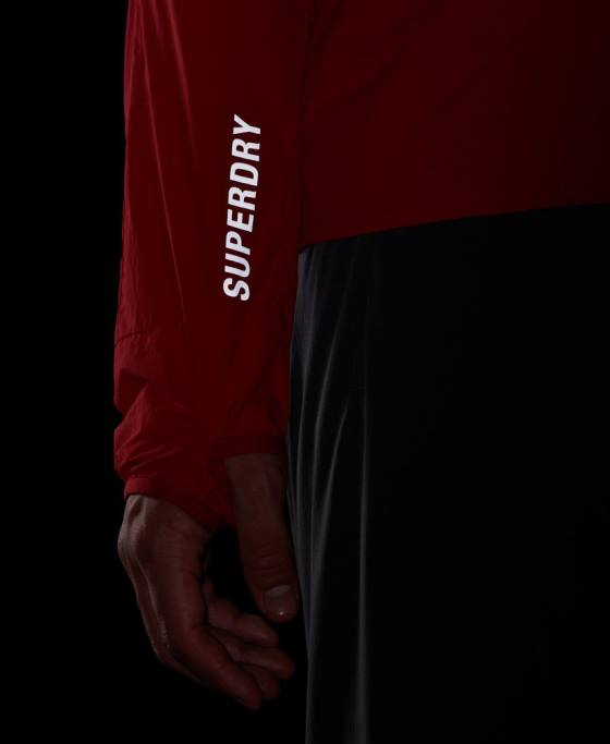 Superdry jachetă de alergare îmbrăcăminte roșu bărbați JX0Z4630