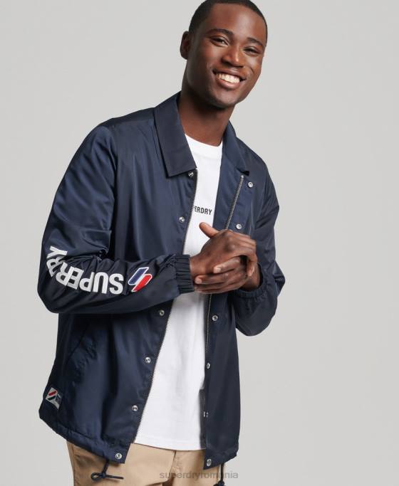 Superdry jachetă de antrenor code essential îmbrăcăminte marina bărbați JX0Z4580