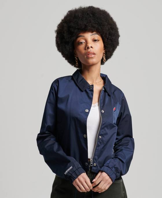 Superdry jachetă de antrenor esențială îmbrăcăminte marina femei JX0Z5425